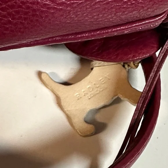 Radley London leather satchel bag vibrant magenta - Picture 17 of 17